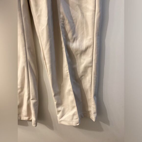 Jonathan Simkai Tay Vegan Leather Cropped Jogger In Ecru - Picture 7 of 16